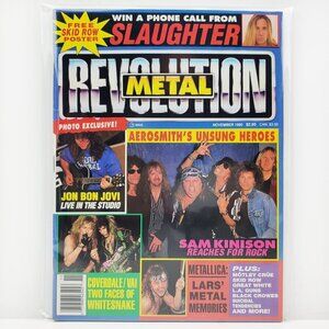 Metal Revolution Magazine Nov. 1990 Aerosmith Metallica Skid Row Poster Unread